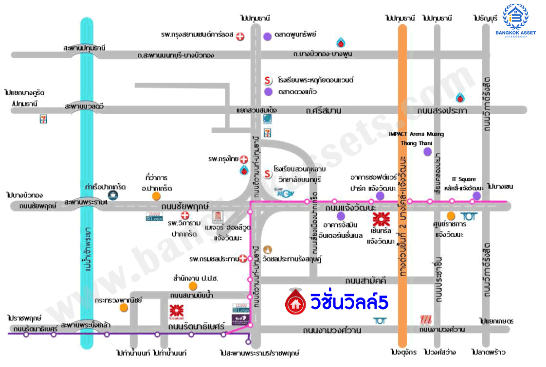 บ้านมือสองตกแต่งใหม่ โครงการ วิชั่นวิลล์5 งามวงศ์วาน-สามัคคี ทาวน์โฮม 3 ชั้น เนื้อที่ 25 ตร.ว. พื้นที่ใช้สอย 218.92 ตร.ม. ฟังก์ชัน 3 ห้องนอน 3 ห้องน้ำ 2 ที่จอดรถ พื้นที่ใช้สอยเยอะตอบโจทย์ทุกไลฟ์สไตล์ พร้อมอยู่ ทำเลเดินทางสะดวก ใกล้รถไฟฟ้าสายสีชมพู "สถานีสามัคคี" และจุดขึ้นทางด่วน "งามวงศ์วาน"